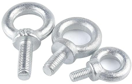 HESHUWEN Ringschraube Kohlenstoffstahl M6 M8 M10 M12 M14 M16 M18 M20 Weiße Zink-Ringschrauben Marine-Ringschrauben mit Ringlöchern for Anheben von Elektrokabeln öSenschrauben(60mm,M20-1PCS)