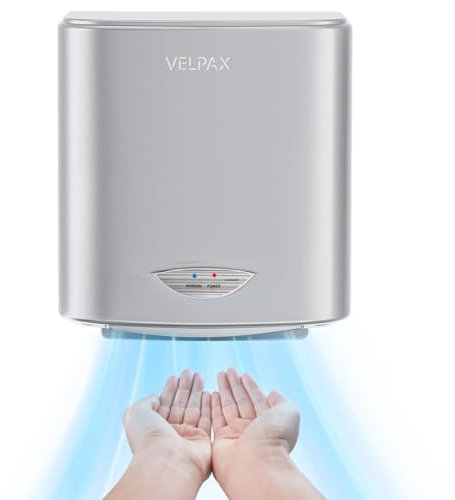 VELPAX Hand Dryer 10 Seconds to Dry,1400W Hand Dryer Automatic High Speed Electric,Commercial Hand Dryer for Kitchen, Bathroom,Toilet and Business Premises