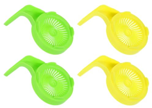 sourcing map 4 Pcs Sprouting Lids for Mason Jars 86mm Wide Mouth Sprouts Growing Kit for Grow Bean Sprouts, Salad Sprouts, Yellow/Green