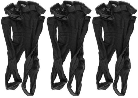 Sarini 3 st Snake Tights Snake Nätstrumpbyxor Mörk retrostil Ormmönster Svarta strumpor Ihåliga Jacquard Nätstrumpor Gotiska sexiga modestrumpbyxor