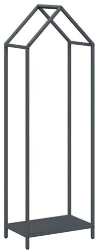 vidaXL Firewood Rack - Anthracite 40x25x120 cm Cold-Rolled Steel Log Holder - Large Capacity, Stylish Design, Indoor Use