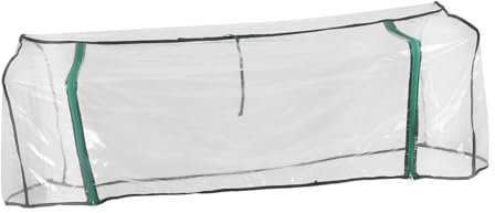 iplusmile Gewächshausabdeckung Schutzhülle Für Garten Transparente Abdeckung Aus PVC Für Hochbeet Mit Reißverschluss Innen Und Außen Geeignet Zum Schutz Von Pflanzen Vor Wetter Und Tieren