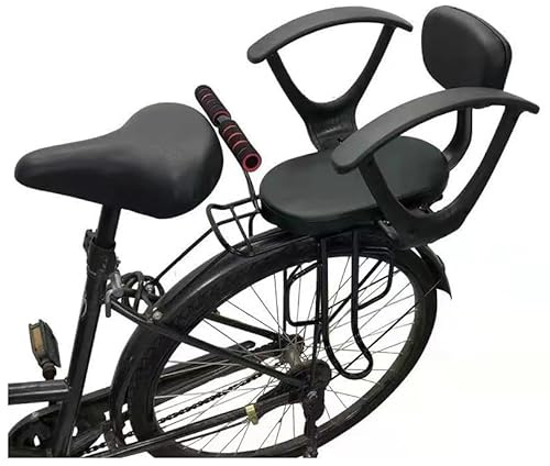 Siège de vélo réglable à montage arrière pour tout-petits avec accoudoirs, pédales et ceinture de sécurité - Protection de vélo améliorée pour la sécurité des enfants