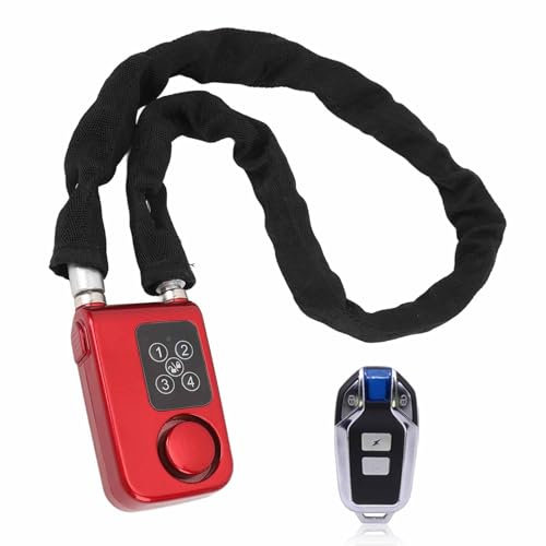 Candado De Cadena Para Bicicleta, Antirrobo Con Alarma De Vibración, 80 Cm De Largo, 6 Mm De Grosor, Anticortes, Con Contraseña Digital Sin Llave, Resistente Al Agua IP44, Funciona Con Pilas.