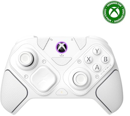 Turtle Beach Victrix Pro BFG Reloaded Wireless Gaming Controller Licensed for Xbox Series X|S, Xbox One, PC Gamepad, Bluetooth, Fightpad, Hall-Effect Thumbsticks/Triggers, Customizable Controls, White