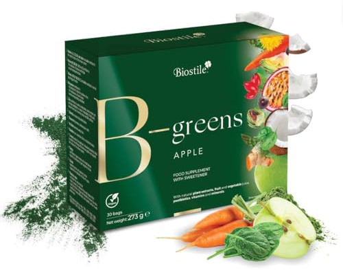 Biostile B-Greens – 30 bustine | Digestione, energia e immunità con estratti vegetali e probiotici