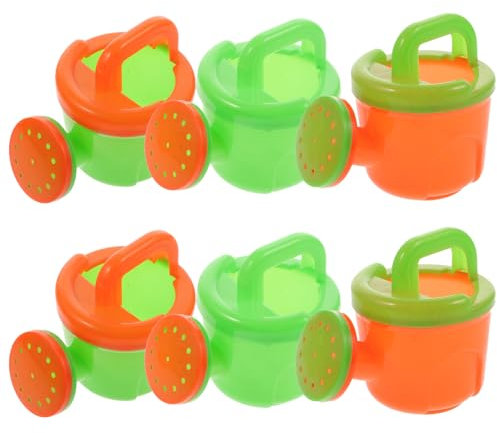 OFFIGAM 6 Piezas Regadera Infantil para Jardinería Juguete de Agua para Mango Ergonómico para Riego de Plantas Playa Colores Aleatorios Color Aleatorio Color Aleatorio