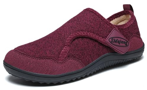 SMajong Chaussons Homme et Femme Hiver Confortable Chaussures de Maison Peluche Chaude Pantoufles Intérieur Gr.36-46