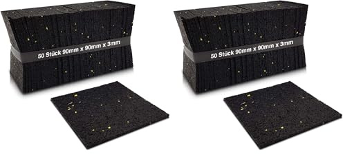 50 Stück 3mm Terrassenpad, Terrassenpads, Gummigranulat, Terrassenbau (Packung mit 2)