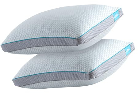 Ergonomic Hybrid Neck Premium Pillow Bamboo Fabric Hotel Quality 2 Pack