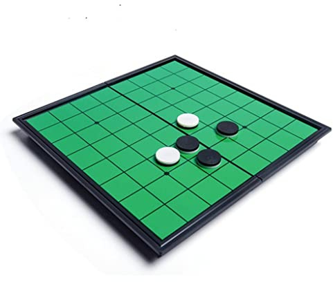 Hangsu Magnetisches Reise Brettspiel Wendbare Teile Zusammenklappbar Reversi Othello Brett Geschicklichkeit Und Strategie Für Kinder Und Erwachsene Go Spielset Othello Schach Zusammenklappbare Teile