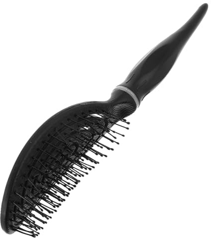 Abaodam Hair Comb Designed for Smoother Combing and Styling for Women Wide Tooth Lightweight Black Plastic with Large Curved Oval Shape for Bang Styling and Everyday Hair Care