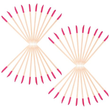 DOITOOL Palitos de Naranjo Manicura de Madera 50 Piezas para Lijar Cutículas y Uñas, Herramienta de Doble Punta Desechable Suaves para Manicura y Cuidado Personal