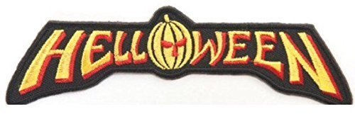 MAREL Aufnäher Helloween Logo zum Aufbügeln, bestickt, 12 x 3,7 cm, Replika-1400