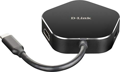 D-Link DUB-M420 Hub USB-C 4-en-1 avec HDMI/Power Delivery- Idéal pour Partager une Connexion Entre Plusieurs Périphériques USB