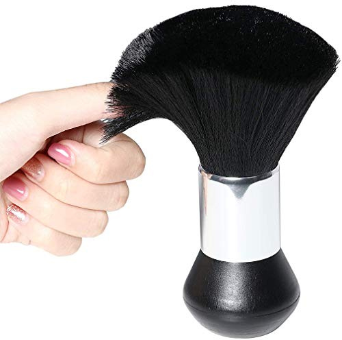 AidShunn Brosses de cou de coiffeur Brosse de coiffeur coiffure nettoyage brosse à cheveux poignée en caoutchouc poils Ultra doux pour le ménage de salon