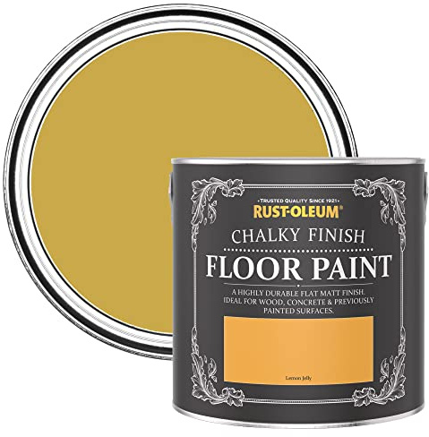Rust-Oleum Yellow Scratch-Proof Floor Paint in Matt Finish - Lemon Jelly 2.5L