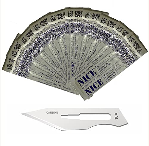 10 x NICE No.10A Sterile Carbon Steel CS10A Surgical Blades