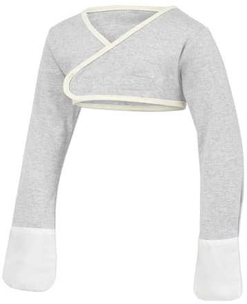 ScratchSleeves | Kratzhandschuhe mit Ärmeln für juckreizgeplagte Kleinkinder und Vorschulkinder | Cross-over | Grau | 2-3 jahre