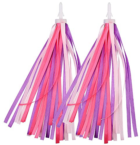 kuou 1 Paar Lenker Quasten, Kinder Fahrrad Lenkerfransen Bunte Lenker Bändchen Fahrrad Streamer Ribbon für Dekoration