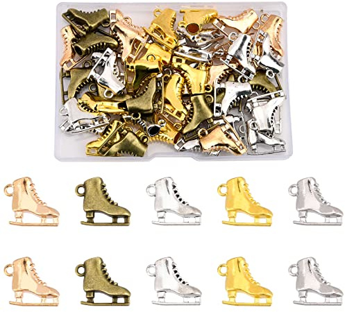 SUPERFINDINGS Schlittschuhe Charms für DIY Halskette Armband Bastelbedarf