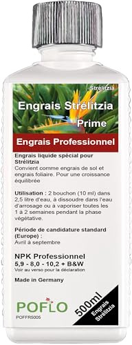 POFLO Engrais pour Strelitzia, Heliconia | engrais liquide Premium de la gamme pro (500ml)