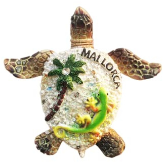 Schildkrötenform Mallorca Spanien Kühlschrankmagnet 3D Reise Souvenir Kühlschrank Dekoration Magnetaufkleber Bastelkollektion