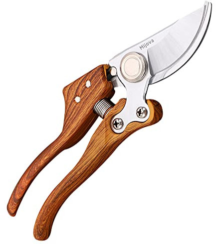 Cesoie, cesoie da potatura per giardinaggio Heavy Duty con lame in acciaio inossidabile a prova di ruggine, migliori potatori a mano cesoie da giardino strumenti ergonomici da giardinaggio (MJ005)