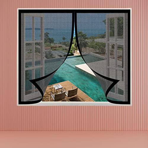 Moustiquaire Fenêtre 55 x 130 cm Maintient l'air frais à l'intérieur pour fenêtre de toit, Noir