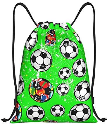 385 Tunnelzug Gymsack Fußball Cartoon Muster Turnsack Kinder Rucksackbeutel Mädchen Gymnastikbeutel, Für Strandurlaub, Schule, Yoga