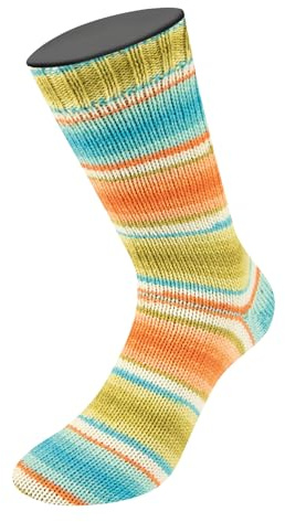 LANA GROSSA Landlust die Sockenwolle | Garn aus Merinowolle in verschiedenen Farben | Handstrickgarn aus 80% Schurwolle (Merino) & 20% Polyamid | 100g Wolle zum Stricken & Häkeln | 420m Garn FB 117