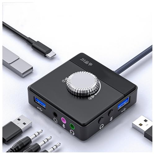 LTLWSH USB C Hub, usb multi port expander with sound card computer docking station 10 in 1 docking station usb hub hub splitter