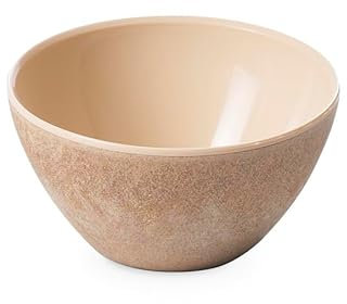 OMADA Design - Ciotolina per Dolci da 0,3 lt - Contenitore in plastica e Legno - Durevole e infrangibile - Made in Italy - Linea Ecoliving - Avorio