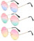 Aurasky 3 Paar Rund Party Brillen, Retro Party Sonnenbrille, Party Brille, Lustige Partybrillen, Hippie Sonnenbrille Rund für Geburtstagsfeier Fasching Karneval Halloween