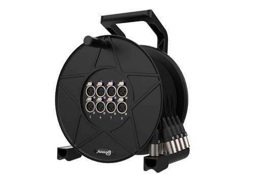 Audibax Pro MC XLR 8815 Drum Pro Carrete Escenario 15 Metros 8 XLR Macho