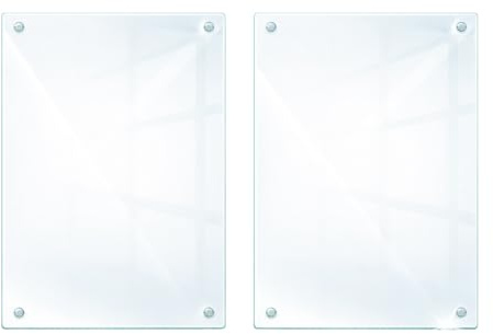 DarHaus Cache-plaque en verre 2 x 40 x 52 cm pour cuisinières électriques ou à induction, plaque de protection anti-éclaboussures, planche à découper décorative, Transparente