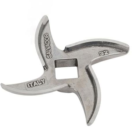 Size 32 Stainless Steel Meat Grinder Cutter Blade Replacement for Parts for Precise Cutting Results Applicable to Various Meat Grinder Brands Easy to Clean and Maintain