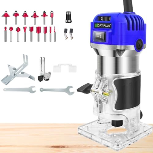 Rifilatore Fresatrice Verticale 800W 4000-33000 RPM, Fresatrice per Legno Elettrofresatrice 6 Velocità Variabili Laminatore di Legno Elettrico