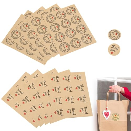 XURJUMI 120 Stück Marmeladen Etiketten Selbstklebend Kraftpaier Marmeladenaufkleber Klebeetiketten Zum Beschriften Rund,Raftpapier-Sticker Aufkleber