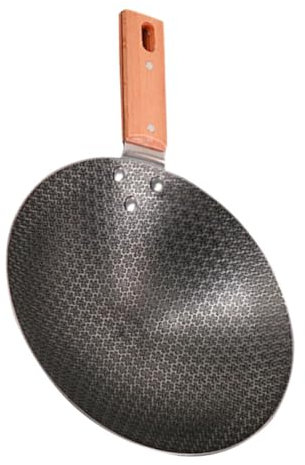 Toyvian Petit Wok Japonais Fonte Poêle à Frire avec Poignée Ergonomique Wok de Cuisine Compatible Cuisinière à Gaz