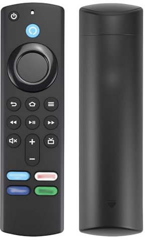 Telecomando Vocale di Terza Generazione per Smart TV AMZ (4K, 2a/3a Gen, Lite) - S-Tick, Nero - Ricerca Vocale, Design Ergonomico, Compatibile con TV AMZ