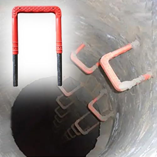 Scala antincendio per seminterrato, scala regolabile in metallo a parete, opzioni 2-10 gradini, soluzione di sicurezza migliorata, design compatto (2 pezzi, 15 x 20 x 1,2 cm)