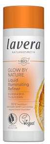 lavera Glow By Nature Liquid Illuminating Refiner Gesichtspflege 100ml Q10 | vegane Naturkosmetik, für gemscheidigere & ebenmäßigere Haut, feuchtigkeitsspendend, Hautregenration
