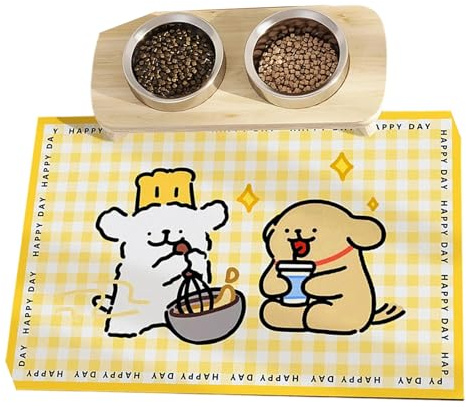 Haustier-Essunterlage aus PVC, leicht abwischbar, 30 x 40 cm, für Zuhause und Reisen, Hundematte
