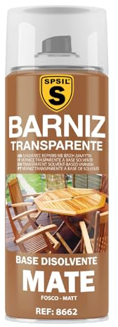SPSIL Pintura Spray Mate Barniz Mate(pack of 1) 200ml, Secado Rápido Profesional, Aplicación Fácil en Metal Madera Plástico, Interior Exterior Ideal DIY Decoración Muebles Automóviles