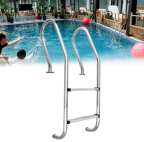 Stainless Steel 304 Pool Ladder il 2 Step Non Slip Design Easy to Install for Above Ground Pools and Safe Swimming Pool Accessory