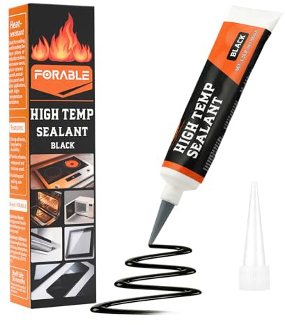 FORABLE High Temperature Silicone Sealant High Temp Gasket Sealer Adhesive for Cooktops, Appliance Glass & Automotive 100ML