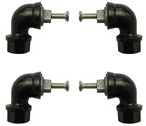 LB-LAIBA Industrial Water Pipe Cabinet Knobs Pulls, Retro Industrial Style for Wardrobe Dresser Cupboard Drawer Furniture Door Pulls Handle Home Kitchen Hardware 4 Pieces (B Style)