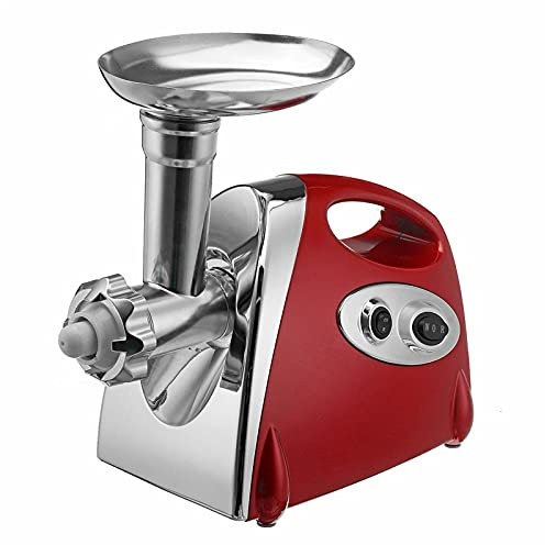 Hachoir à viande électrique 2800W Hachoir de cuisine Saucisse Stuffer Maker Machine de remplissage Robot culinaire Trancheuse pour la maison ou la fête (Couleur : Rouge Taille : Taille unique) (R