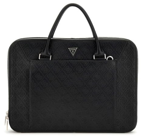 GUESS Brescia 4G Logo Briefcase Black, black, One Size